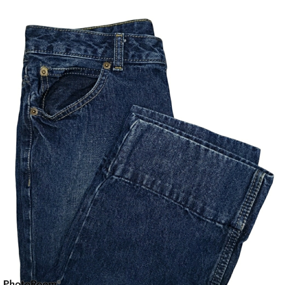 Lands End Mid Rise Denim Capris Size 12